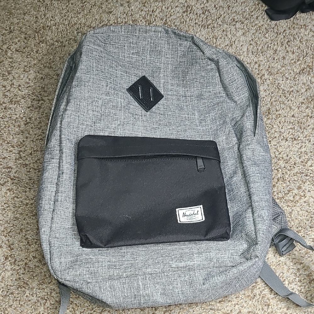 Herschel Supply Company Heathered Gray and Black Backpack